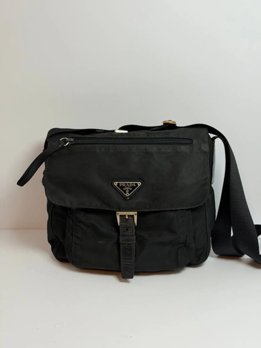 Prada Tessuto Nylon Messenger Shoulder Bag